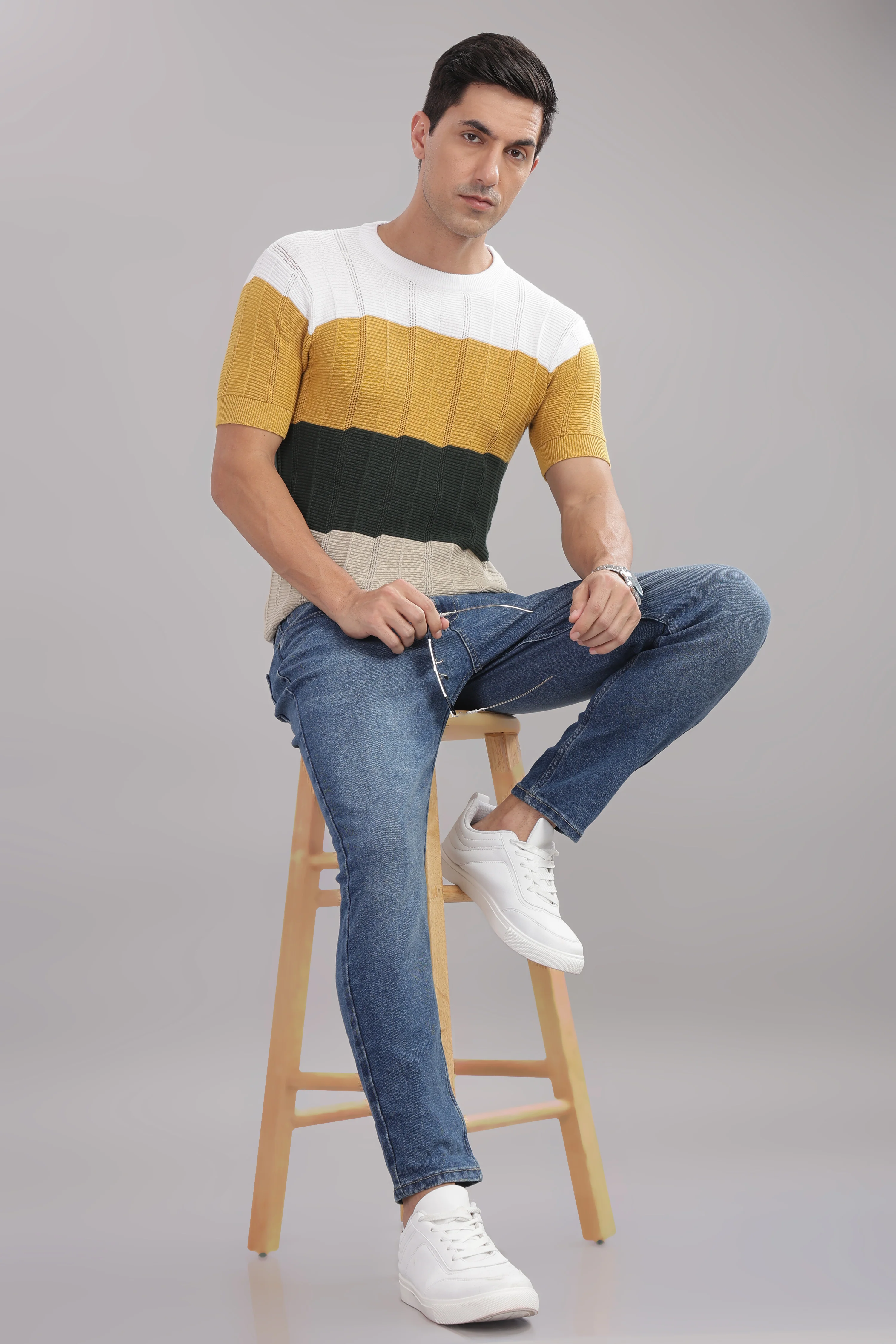 Men Multi Printed Cotton Regular T-Shirt - Image 4