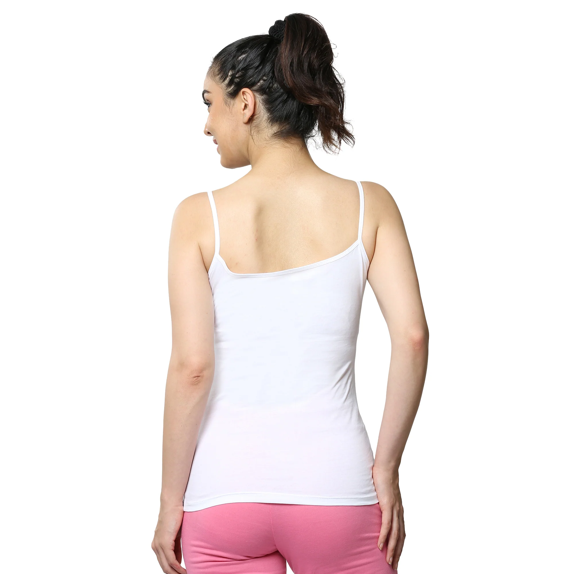 Contour Fit Round Neck Short Length Lace Camisole - Image 2
