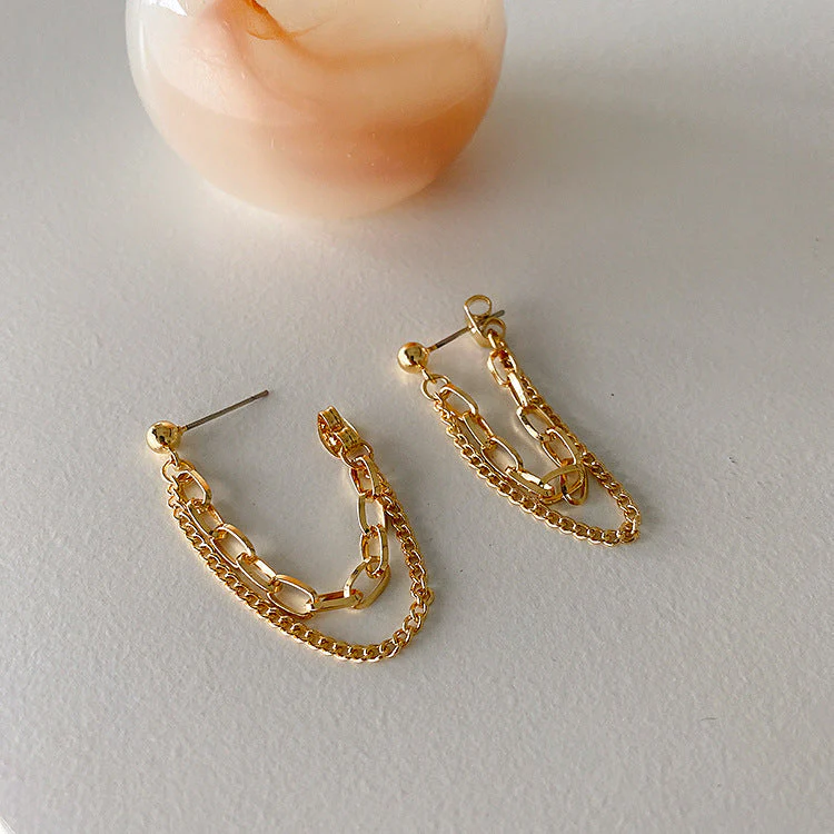 Gold Pin Earring