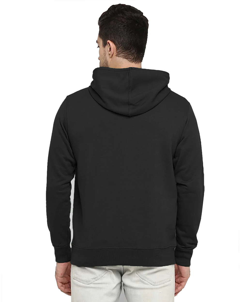 Men Black Printed Hoodie - Image 3