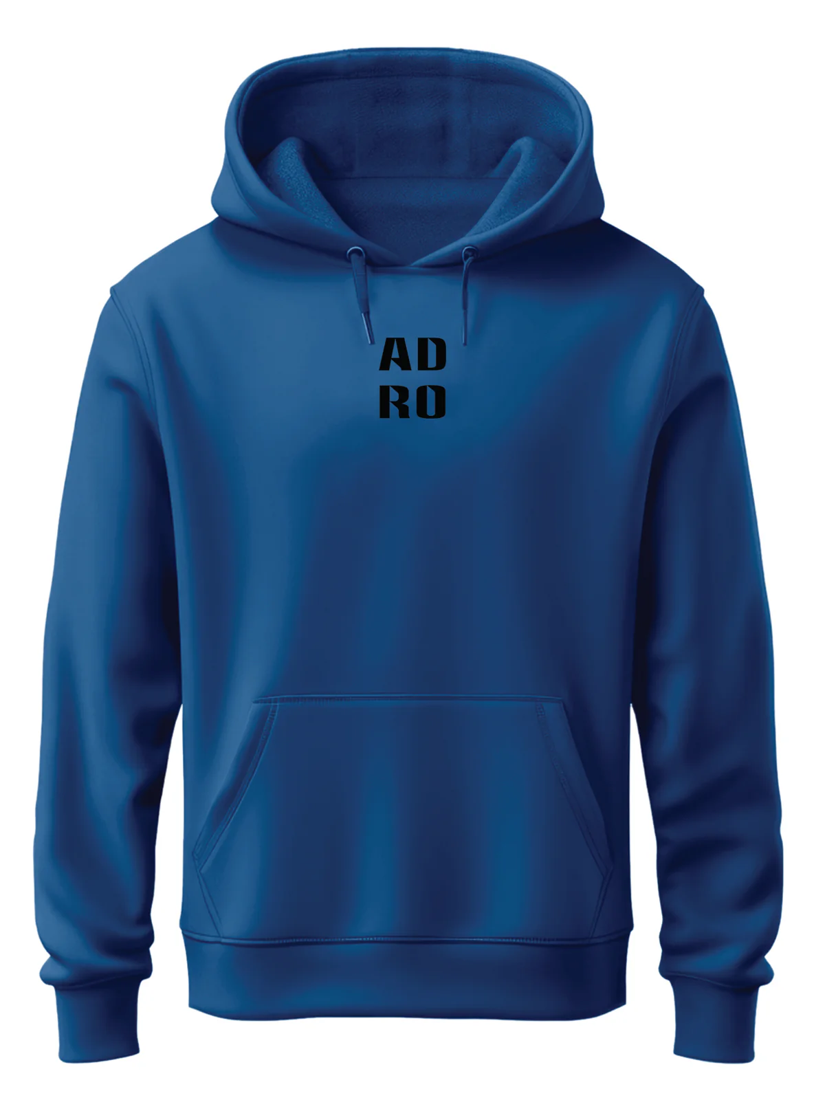 Men Blue Cotton Fleece Hoodie