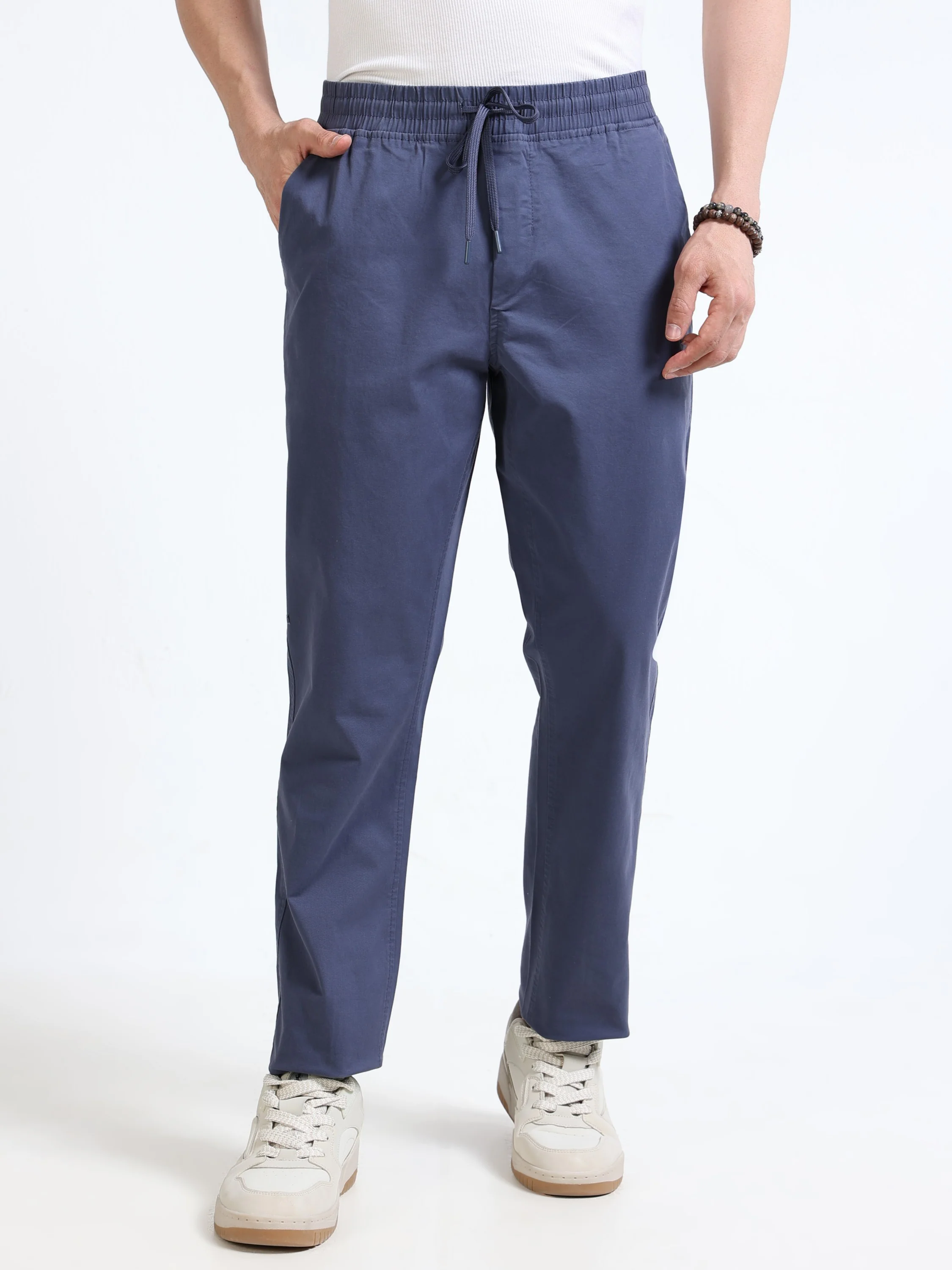 Men Blue Casual Pants