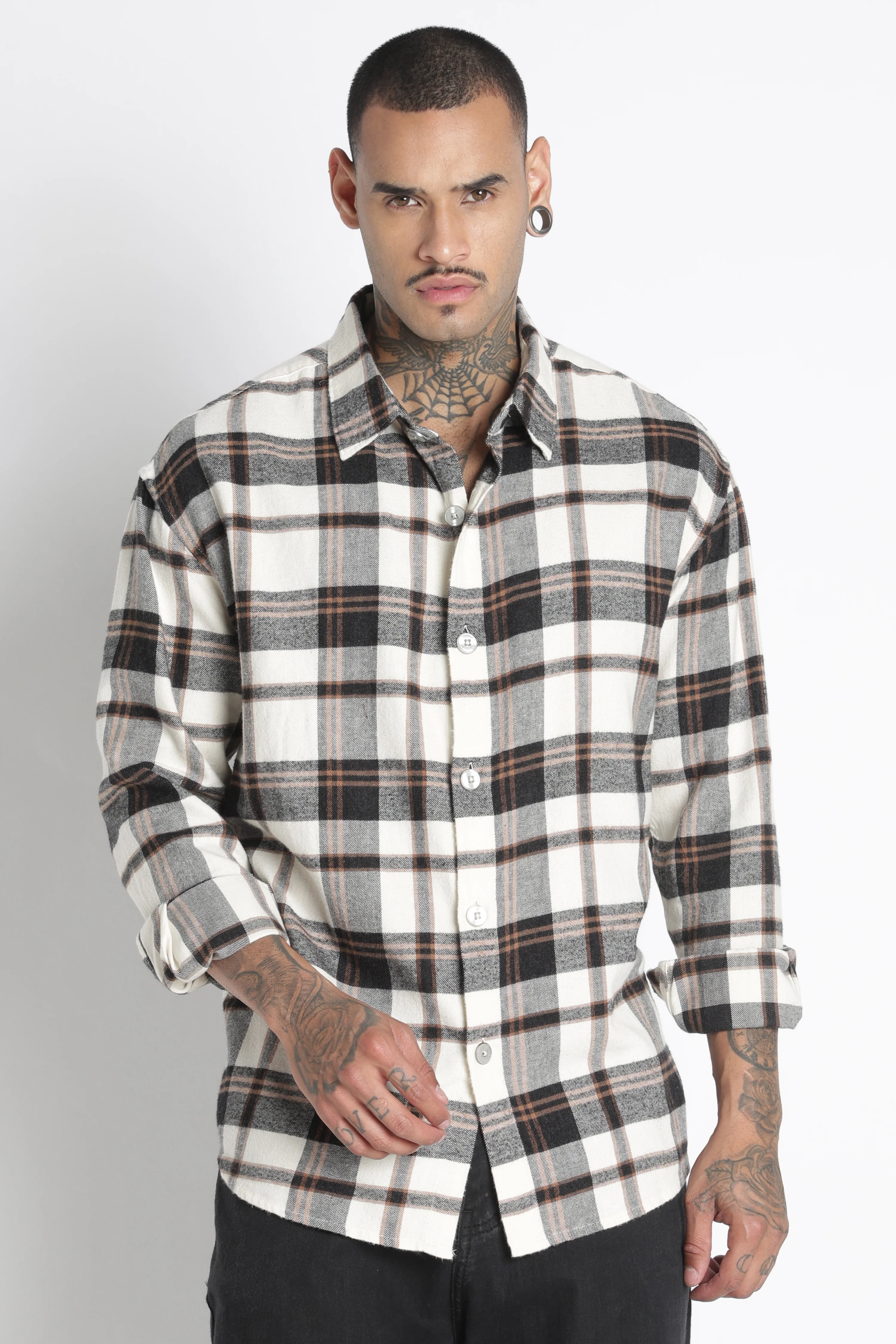 Men Brushed Check Shirt