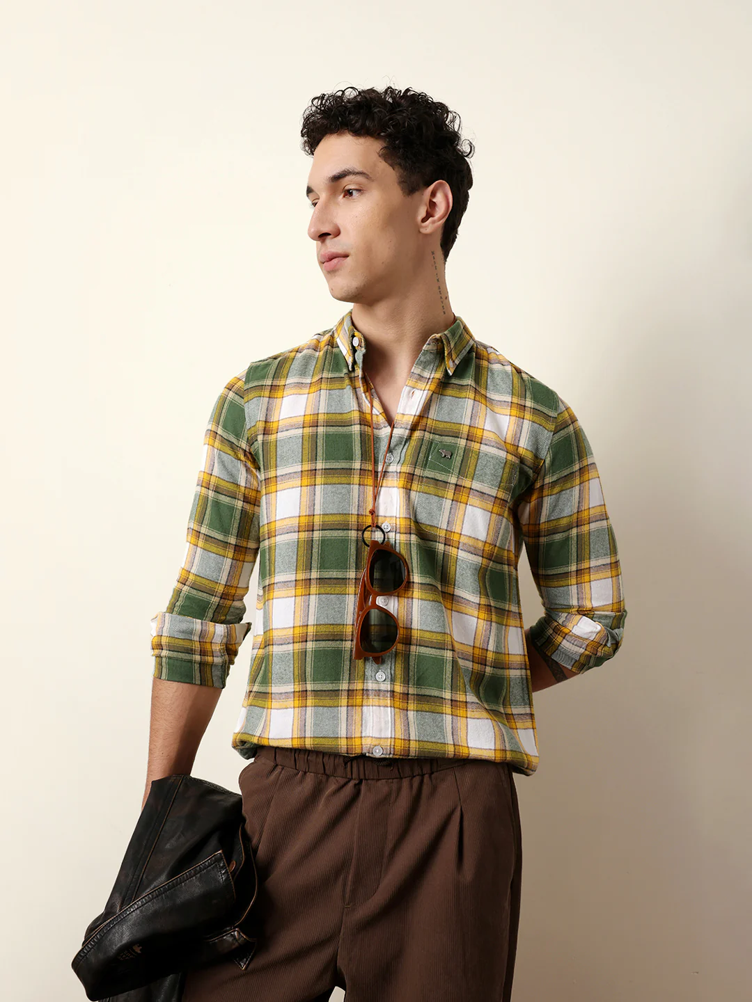 Men Checked Casual Full-Sleeve Shirt