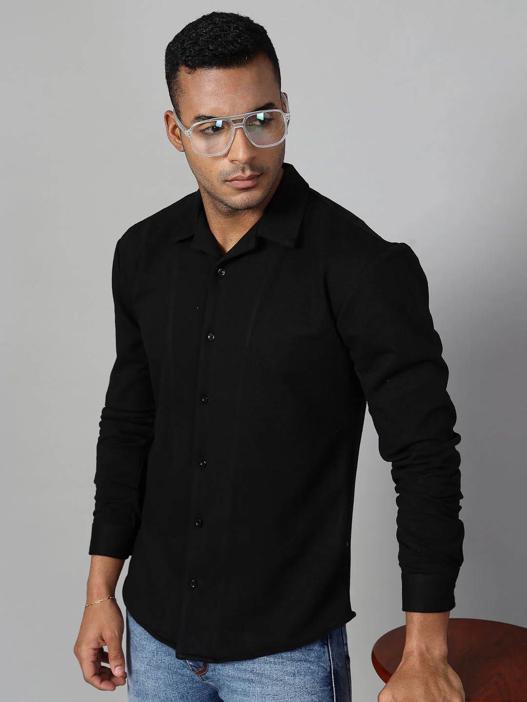 Men Classic Cuban Collar Terry Shirt