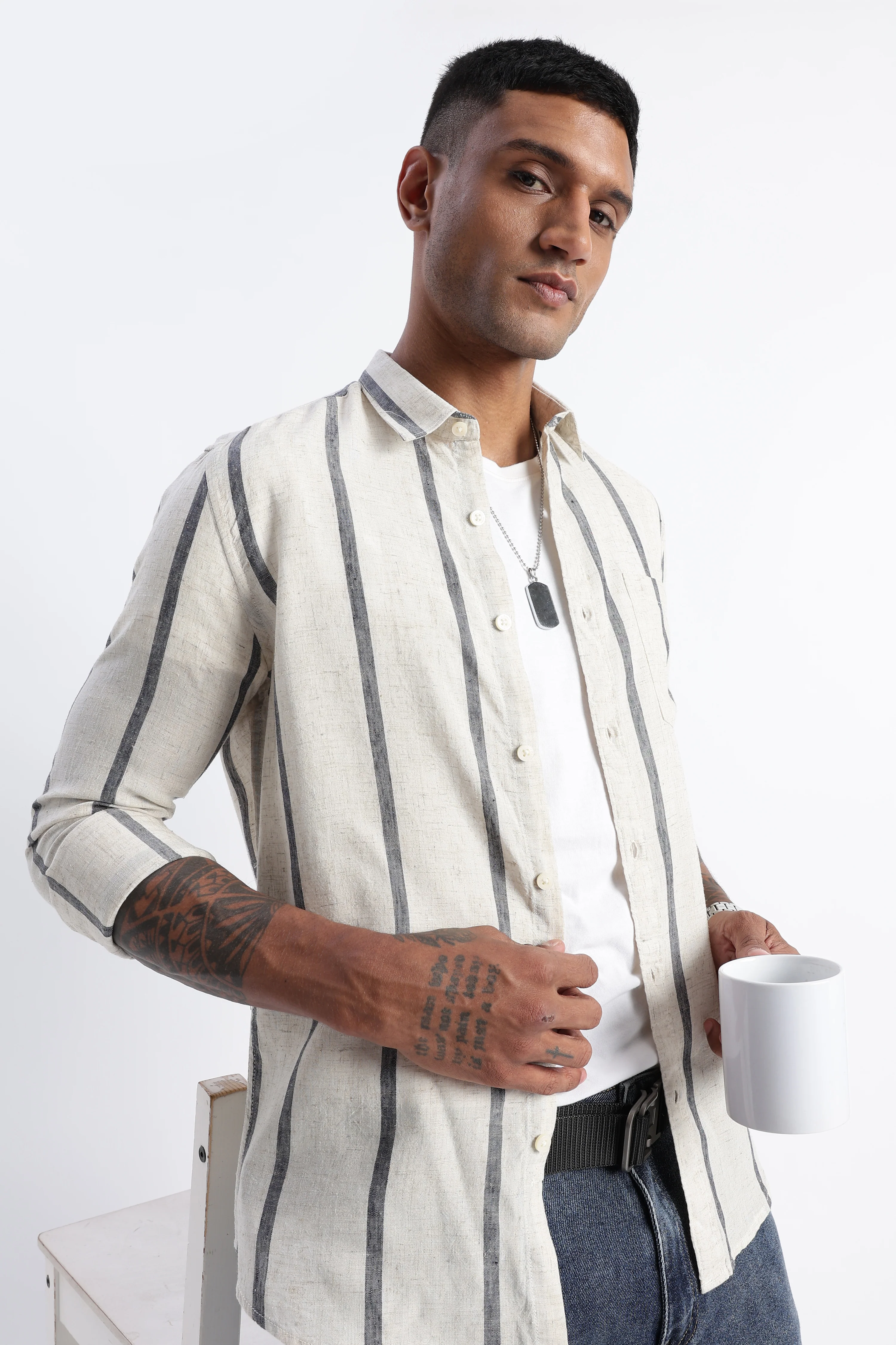 Men Classic Stripe Shirt