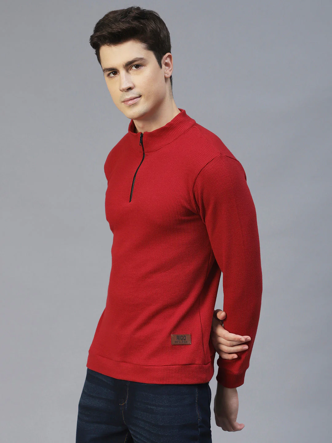 Men Comfy Henley Knit T-Shirt