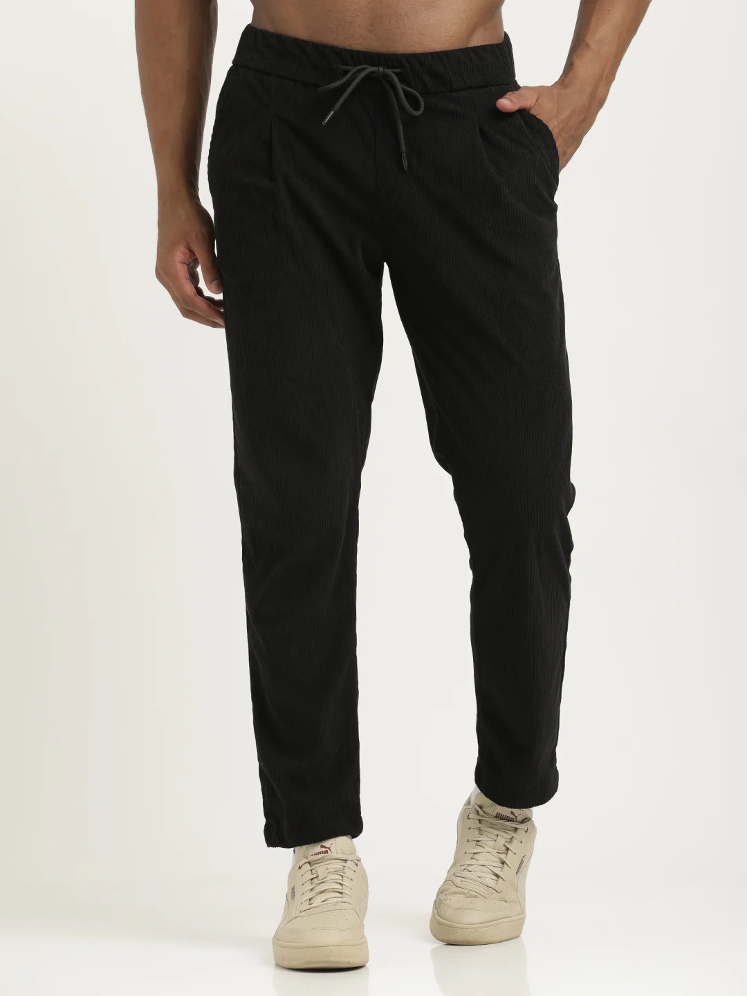 Men Corduroy Trousers with 3 Pockets