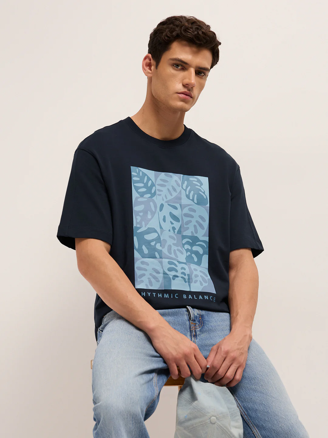 Men Cotton Graphic Printed Oversize Tshirt