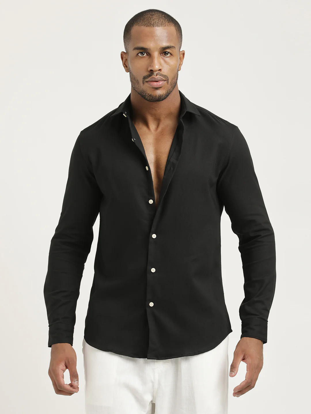 Men Cotton-Poly Lycra Blend Shirt