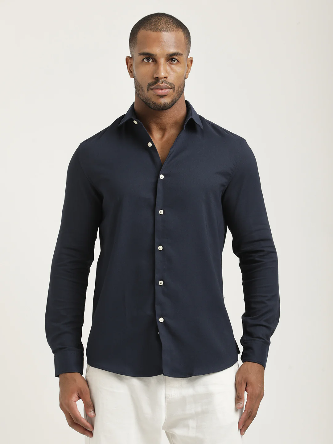 Men Cotton-Poly Lycra Blend Shirt