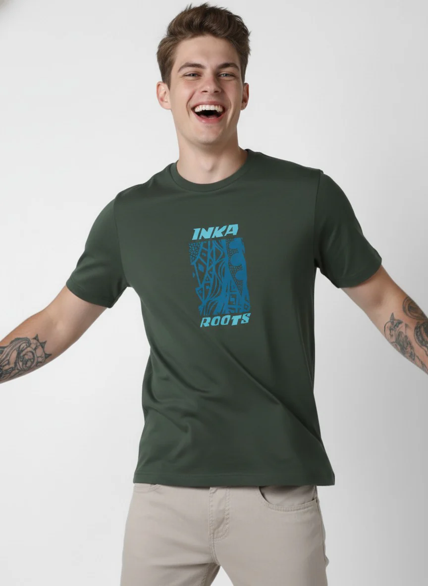Men Cotton Tribal T-Shirt