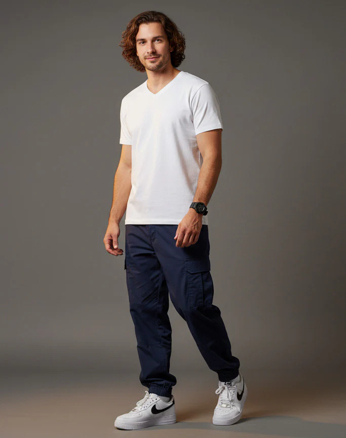 Men Cotton V-Neck T-Shirt Pack of 3 - Image 2