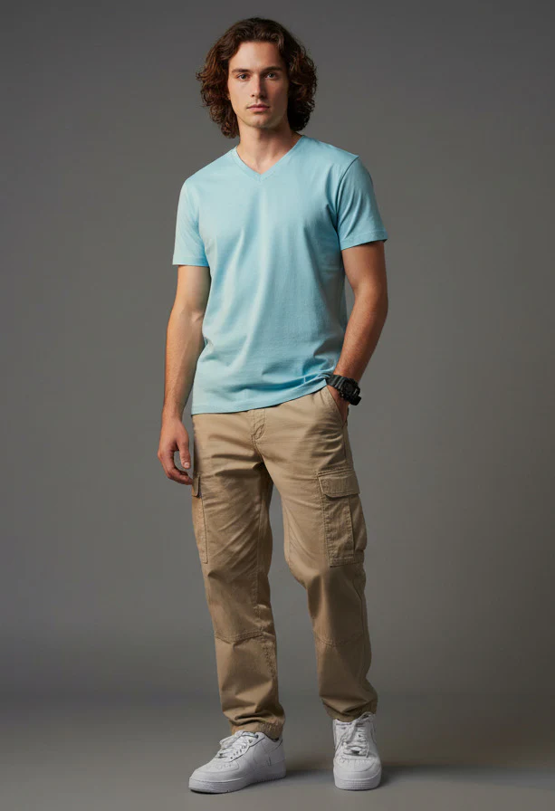 Men Cotton V-Neck T-Shirt Pack of 3 - Image 2