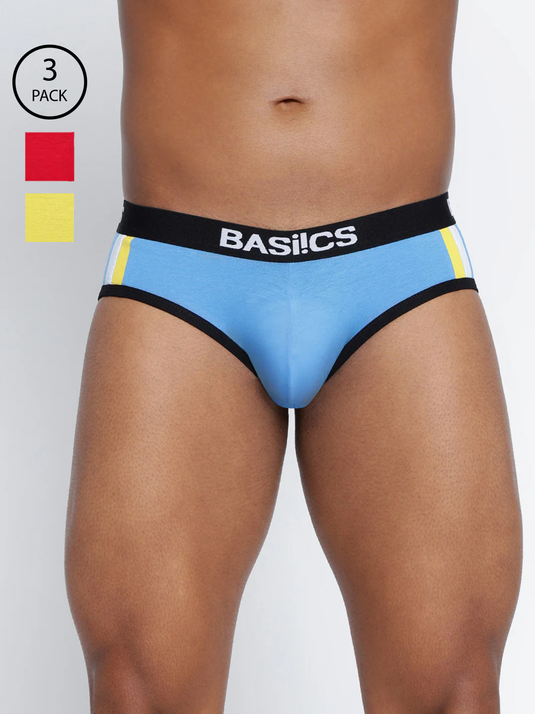 Men Double Striped Brief Pack of 3