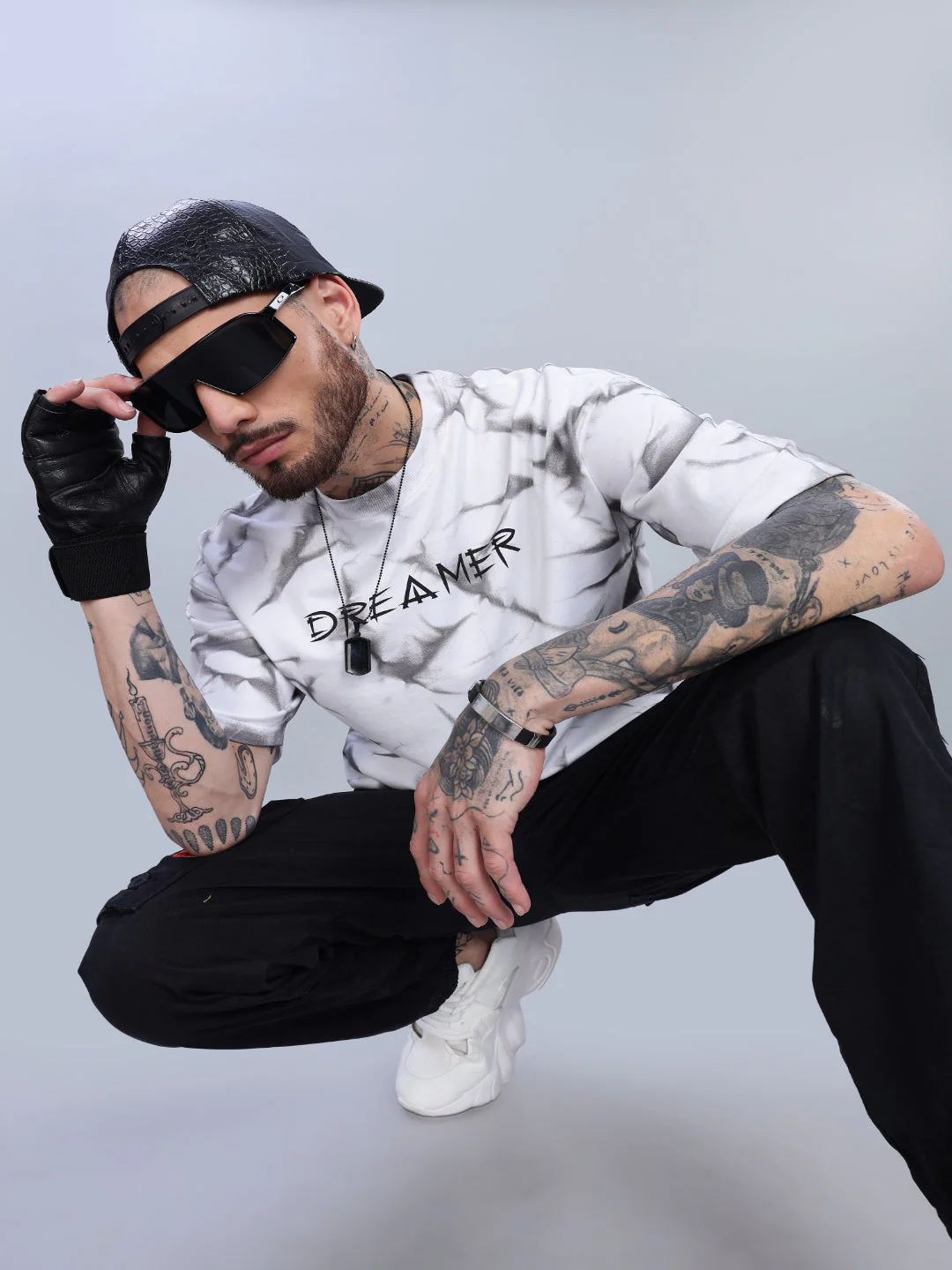 Men Dreamer Oversized White T-Shirt
