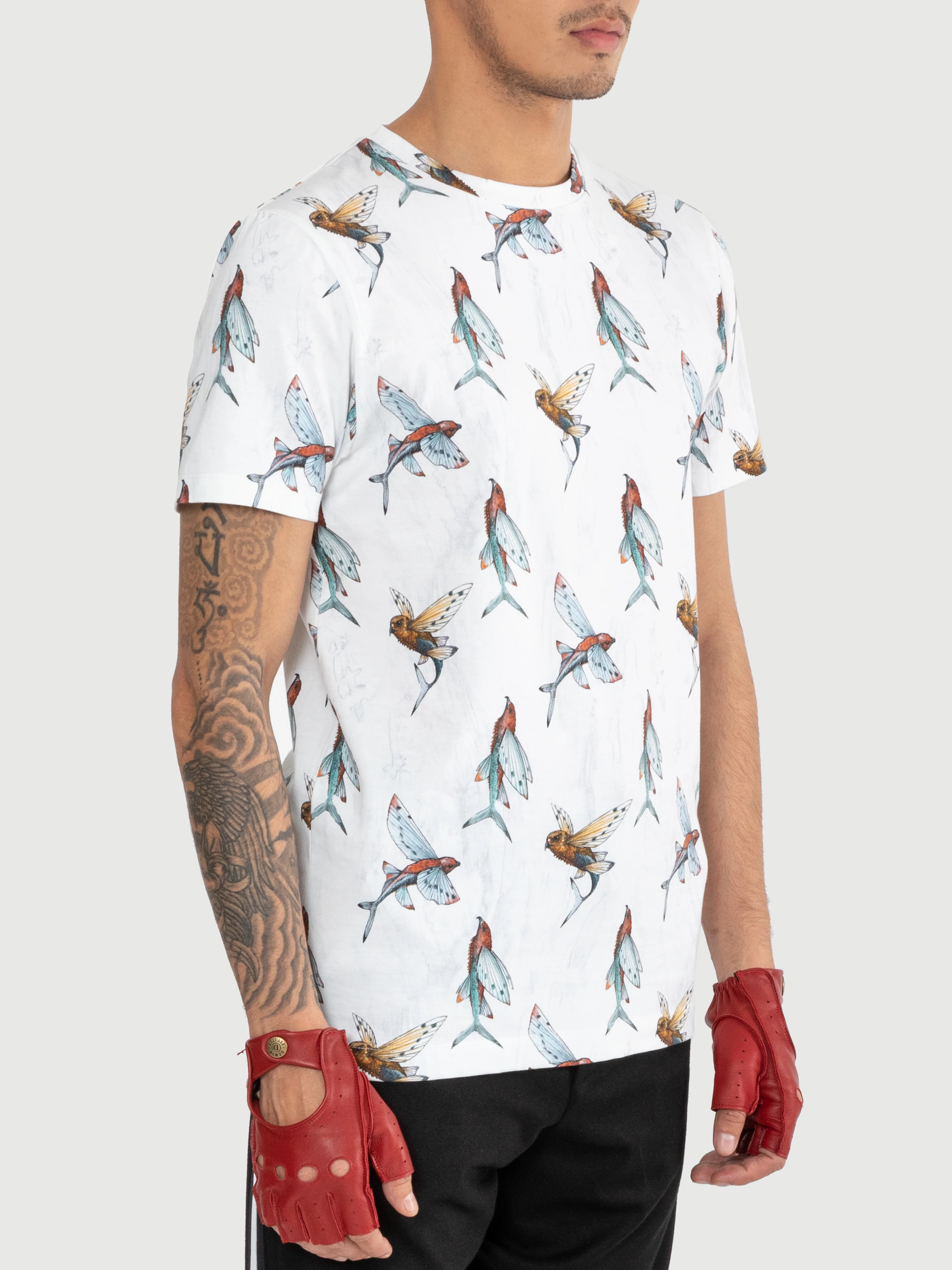 Men Flying Fish Tee
