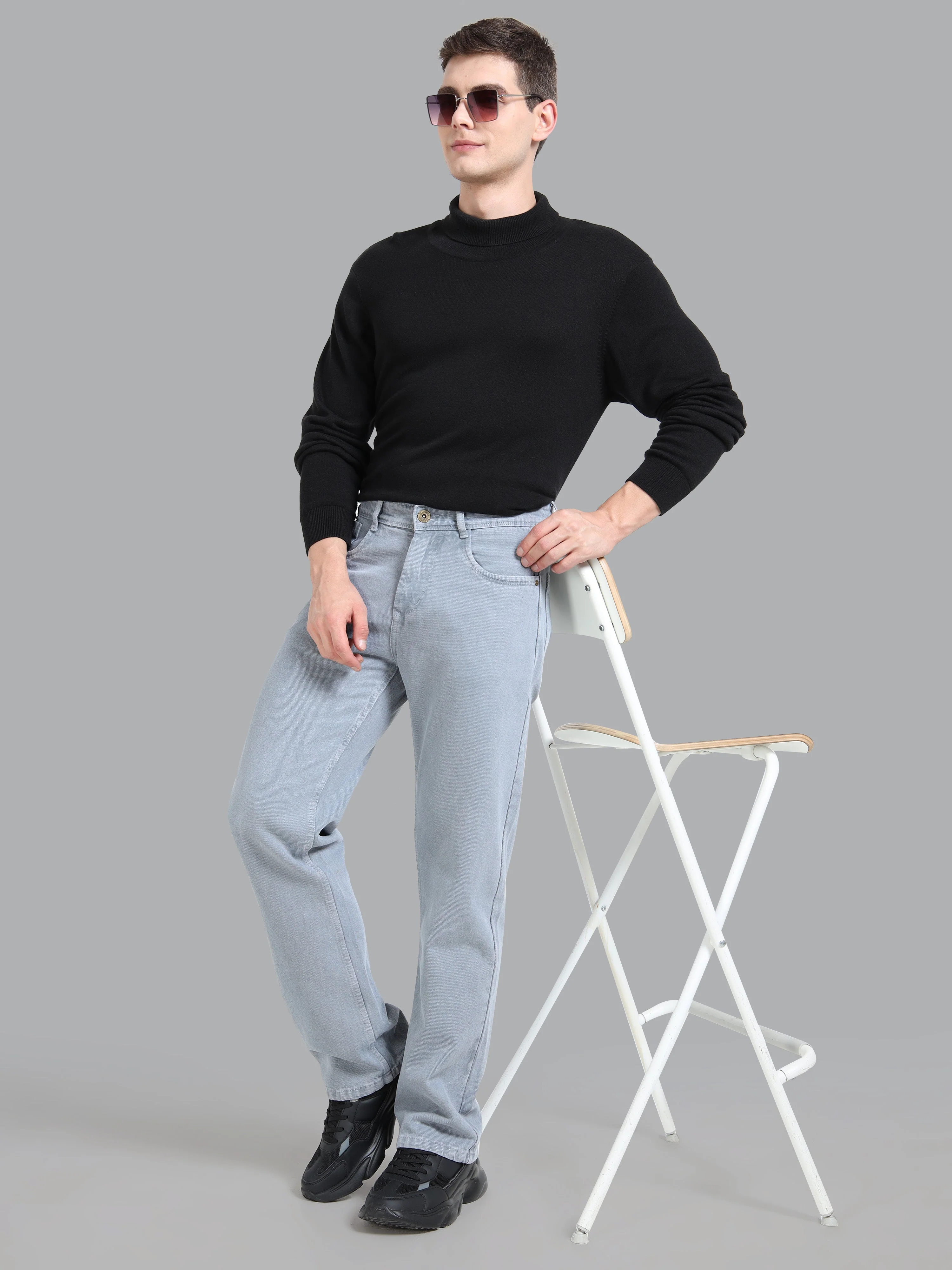 Men Forge Grey Relaxed Fit Jeans