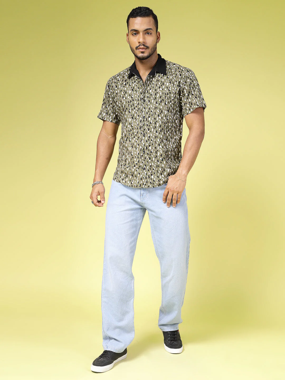 Men Printed Rayon Shirt
