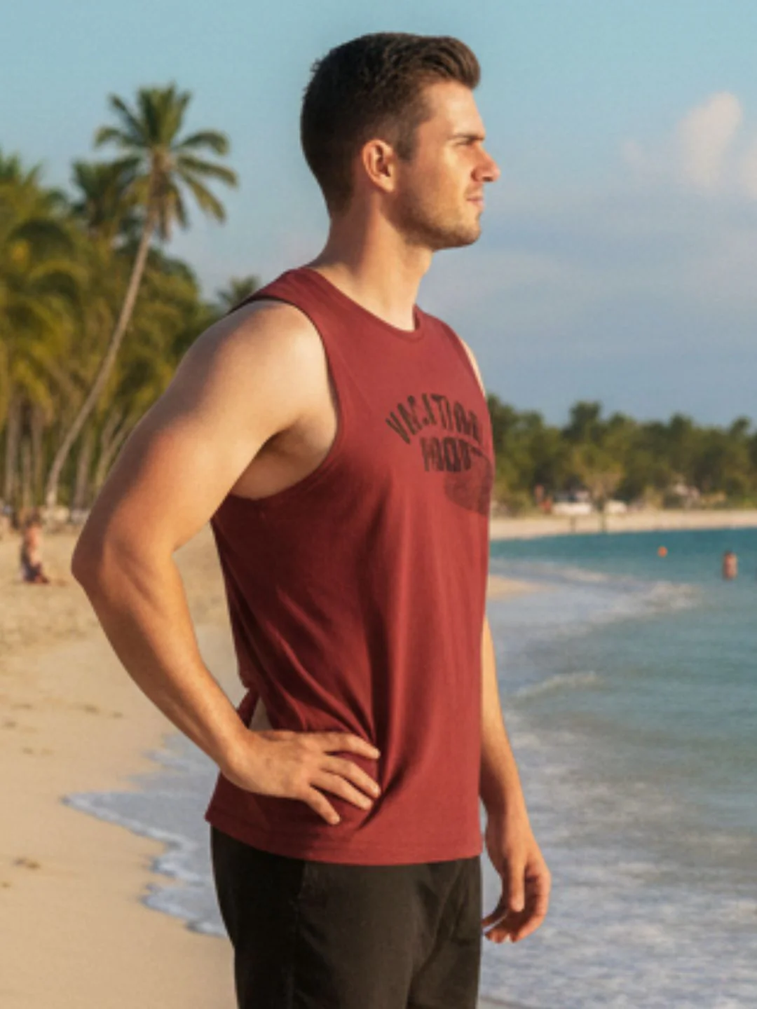 Men Maroon Printed T-shirt - Image 4