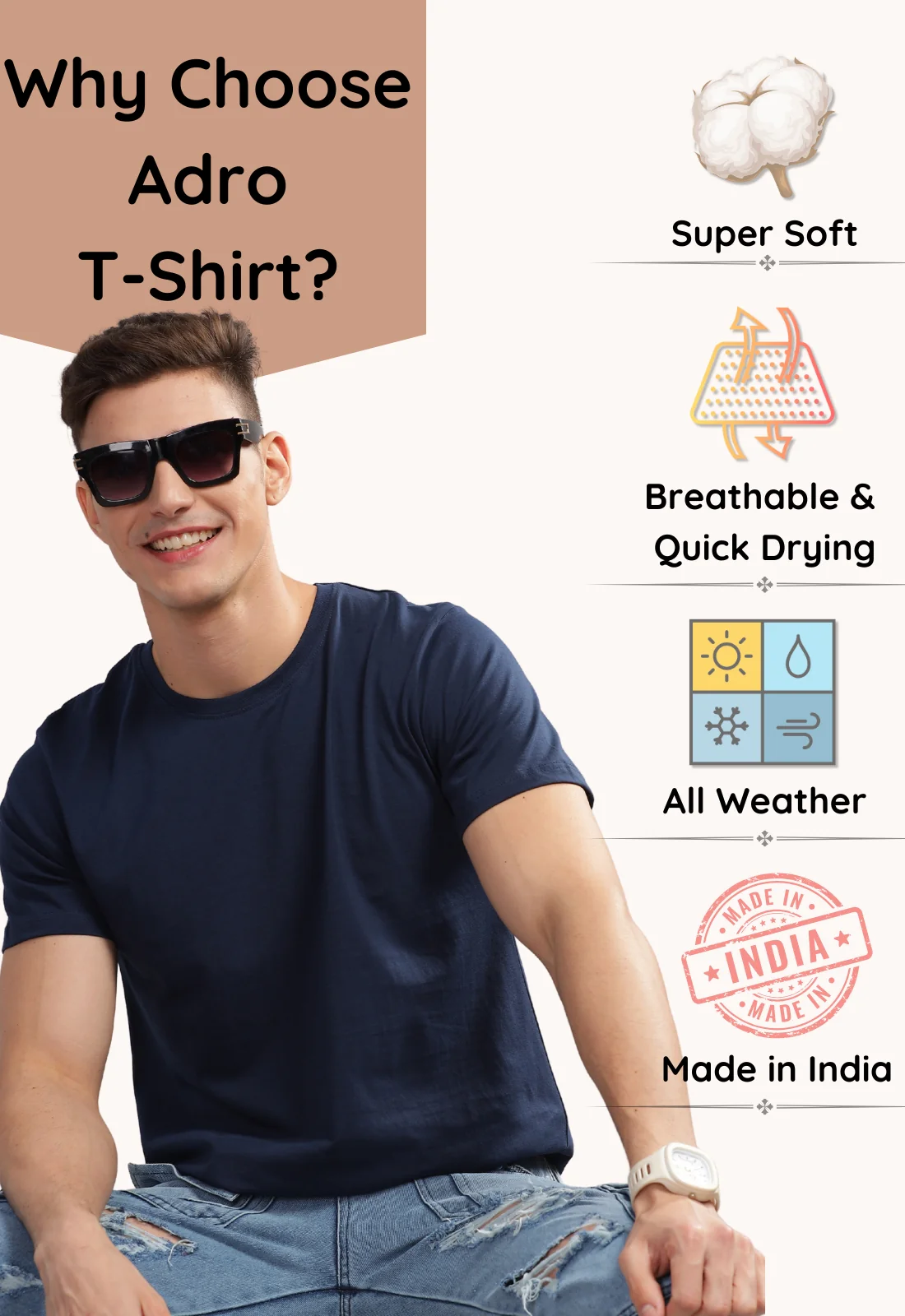 Men Maroon Round Neck T Shirt - Image 4