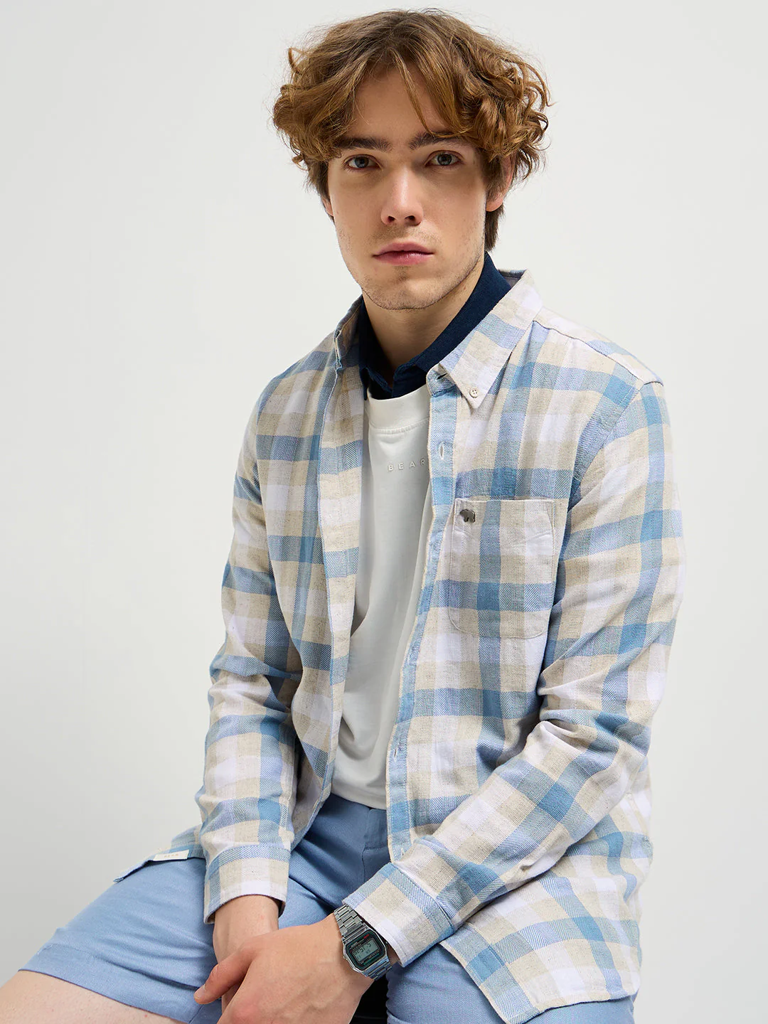 Men Multi-Color Checked Slim Fit Casual Shirt