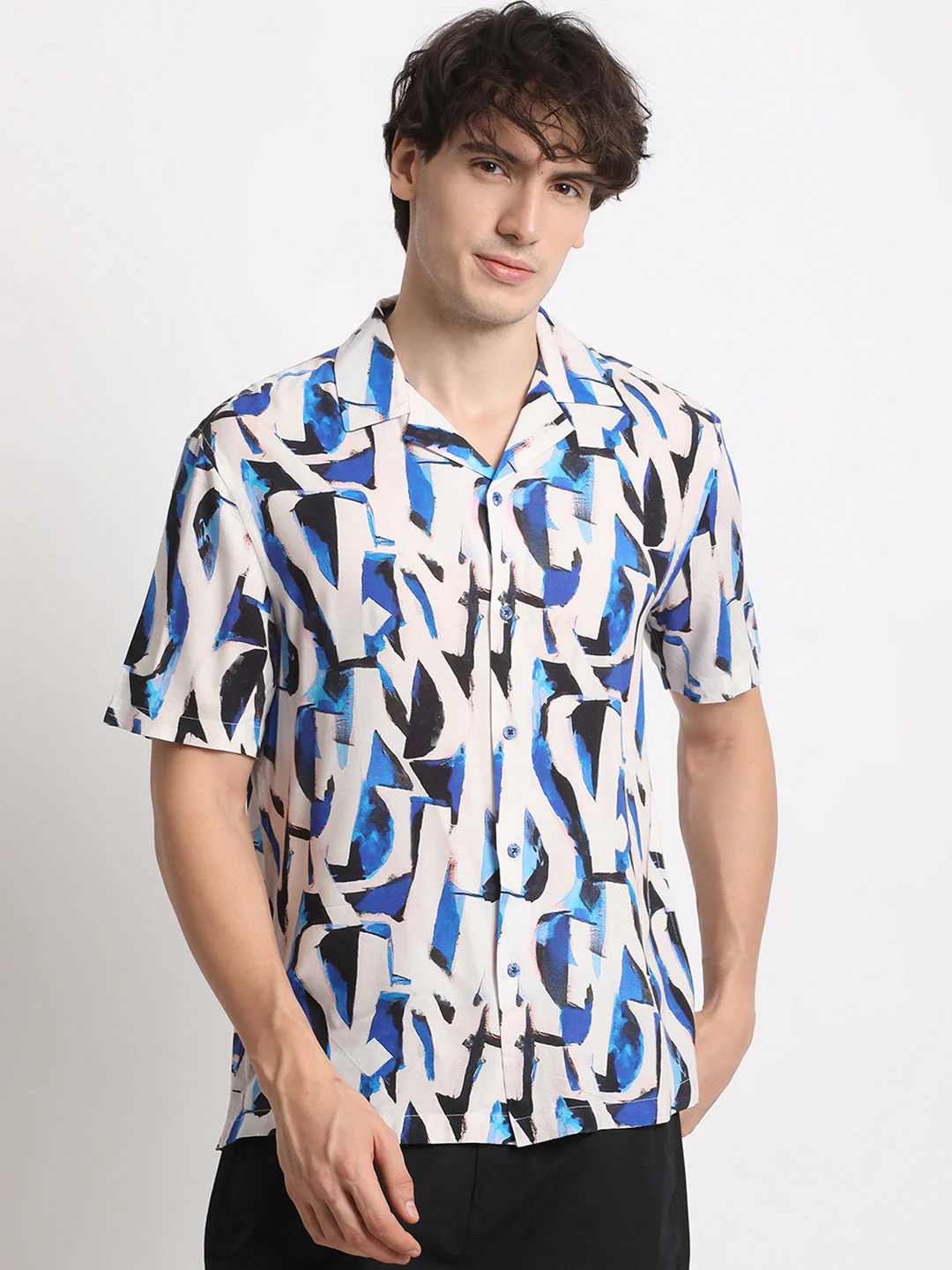 Men Multi-Coloured Printed Regular Fit Casual Shirt - Image 2