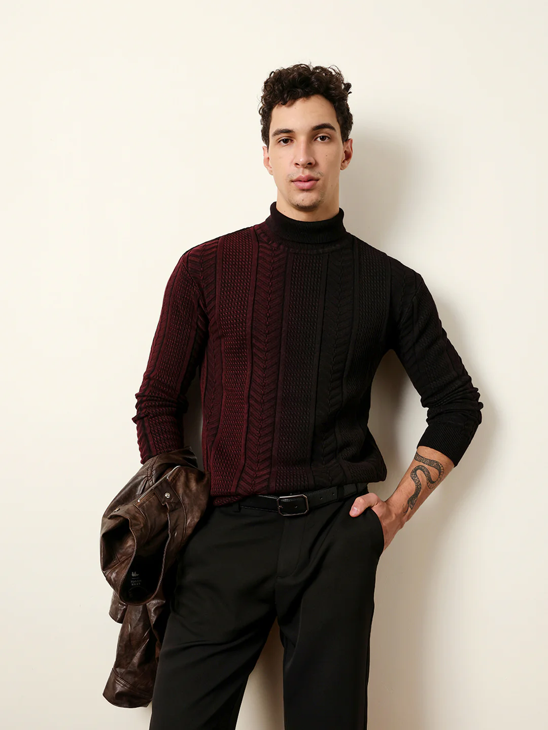 Men Multicolor Full Sleeve Relax T-Shirt