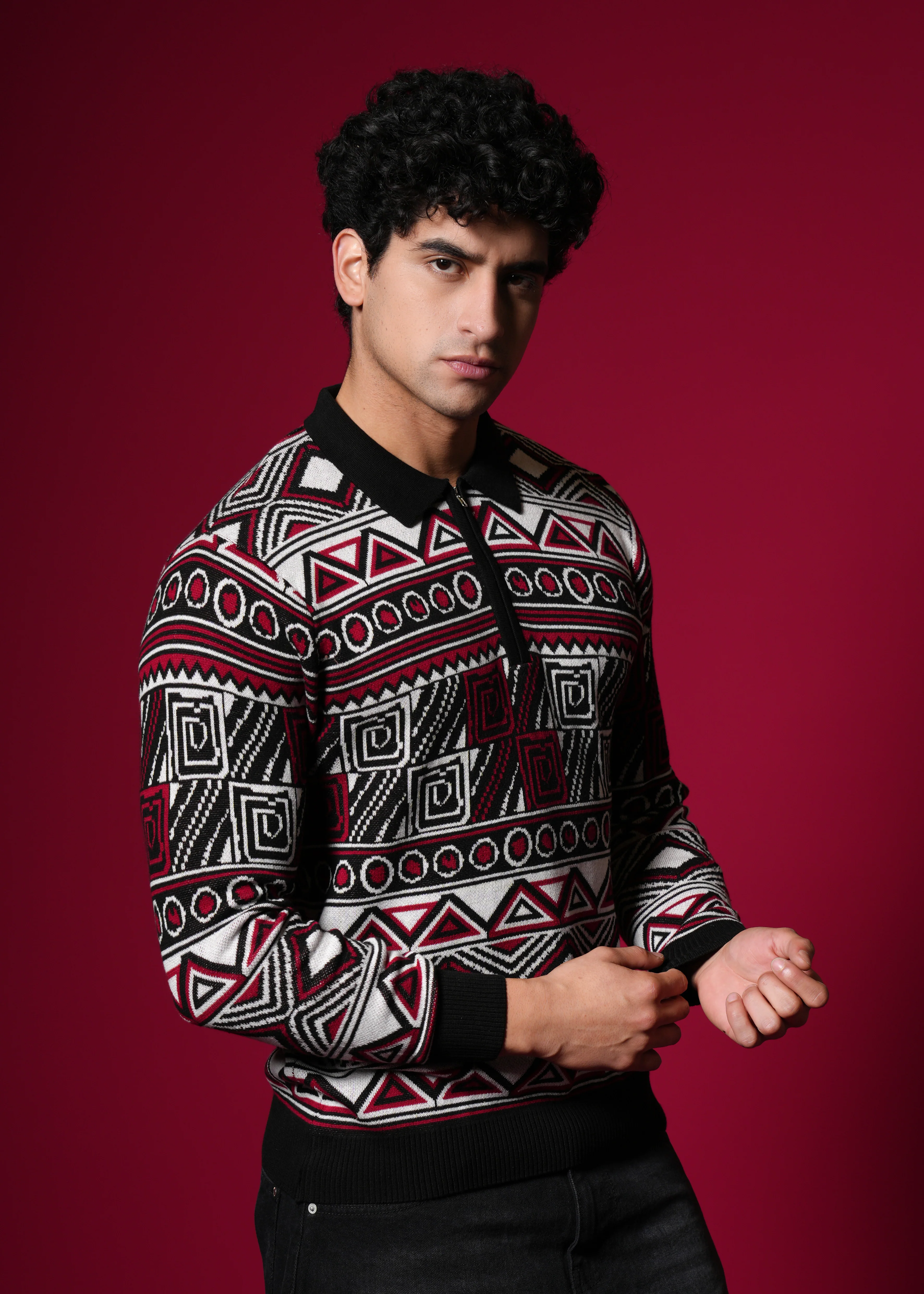 Men Multi-Color Cotton Sweatshirt - Image 6