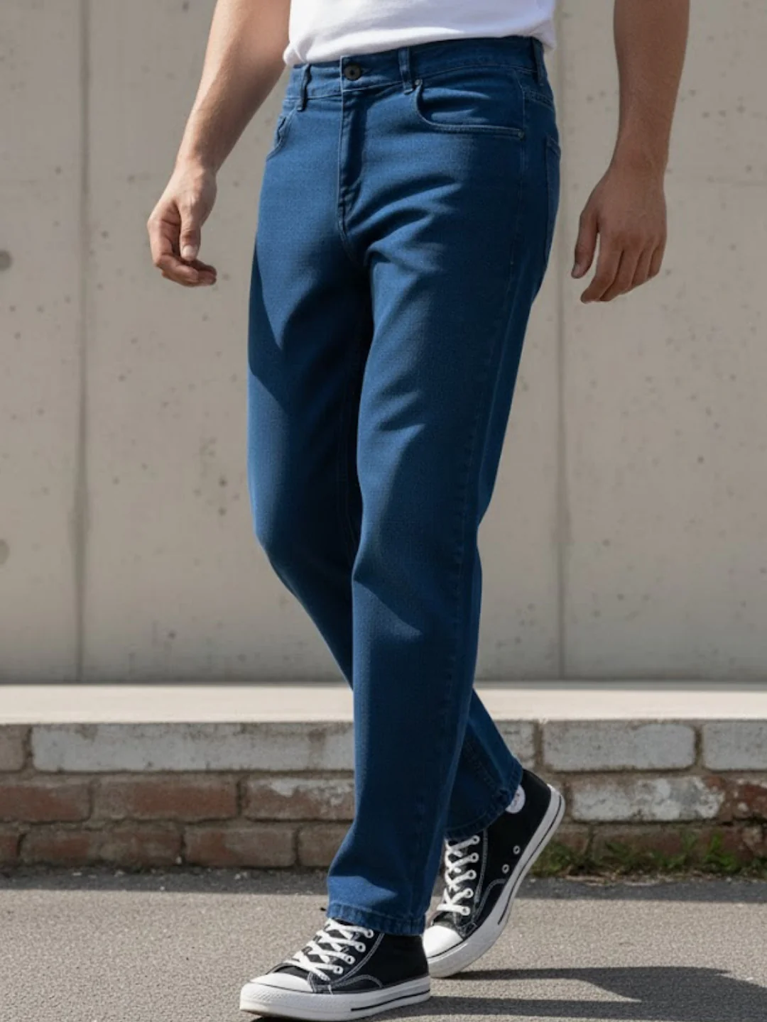 Men Navy Stretchable Jeans