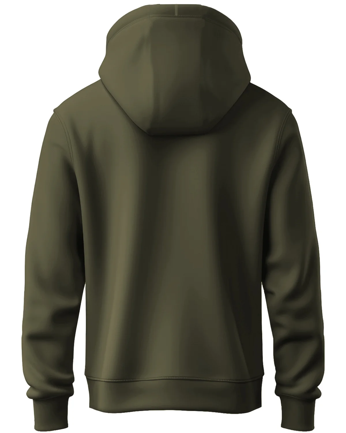 Men Olive Anime Hoodies - Image 4
