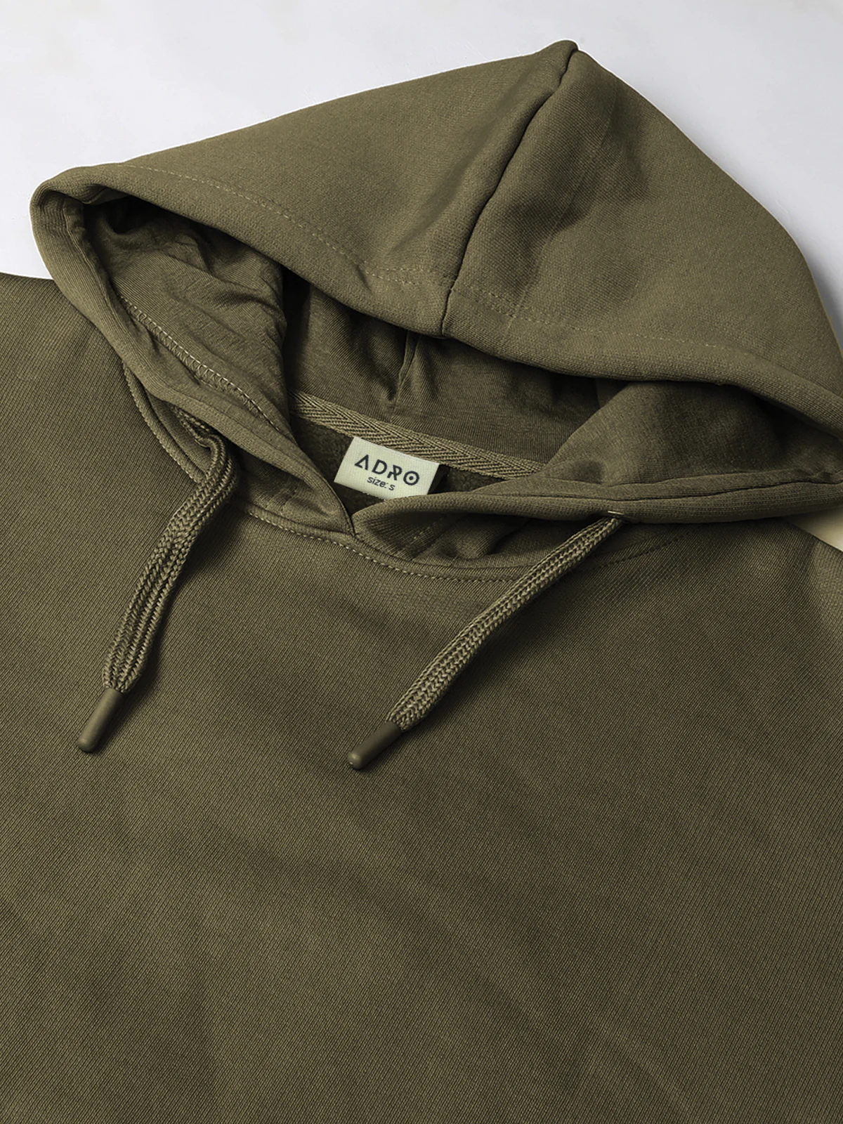 Men Olive Cotton Fleece Printed Hoodie - Image 5