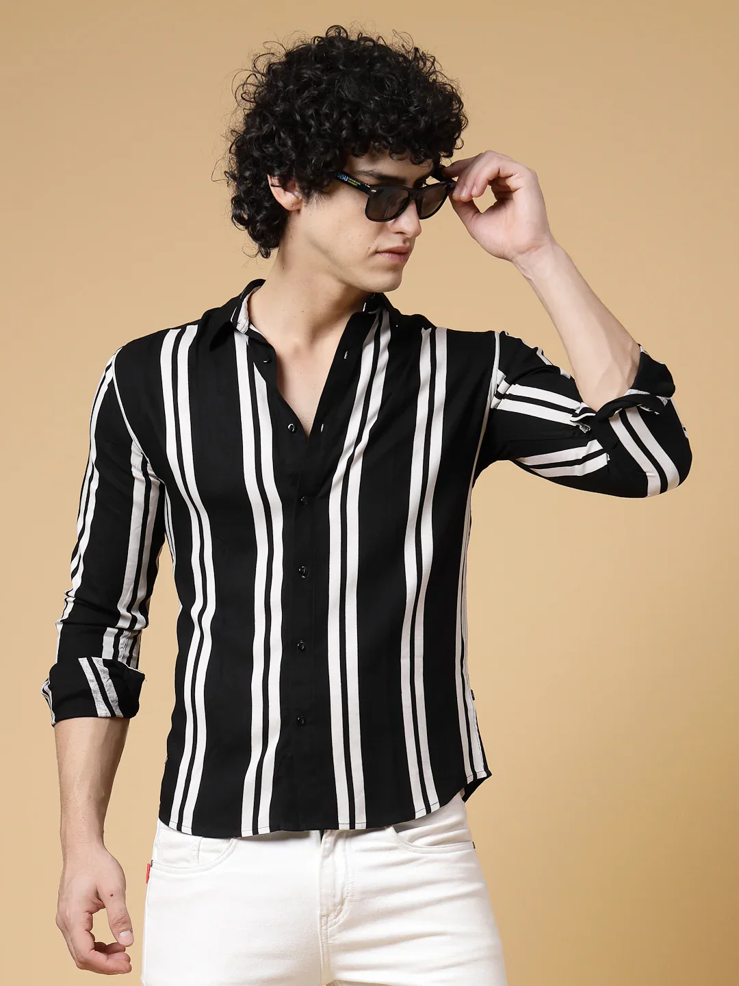 Men Onyx Striped Shirt