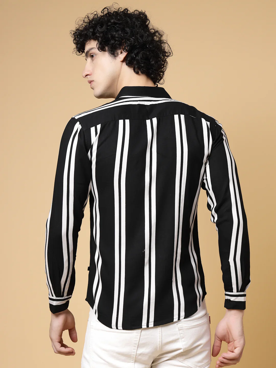 Men Onyx Striped Shirt - Image 2