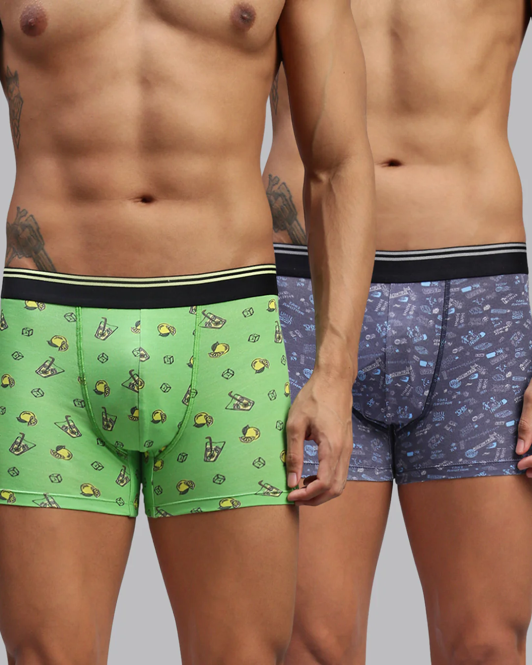 Men Pack of 2 Modal Printed Trunks - Image 2