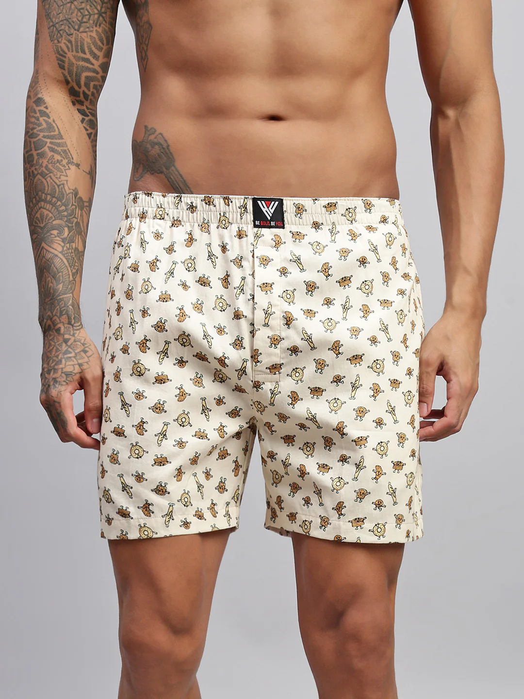 Men Pack of 2 Printed Cotton Boxer Shorts - Image 14