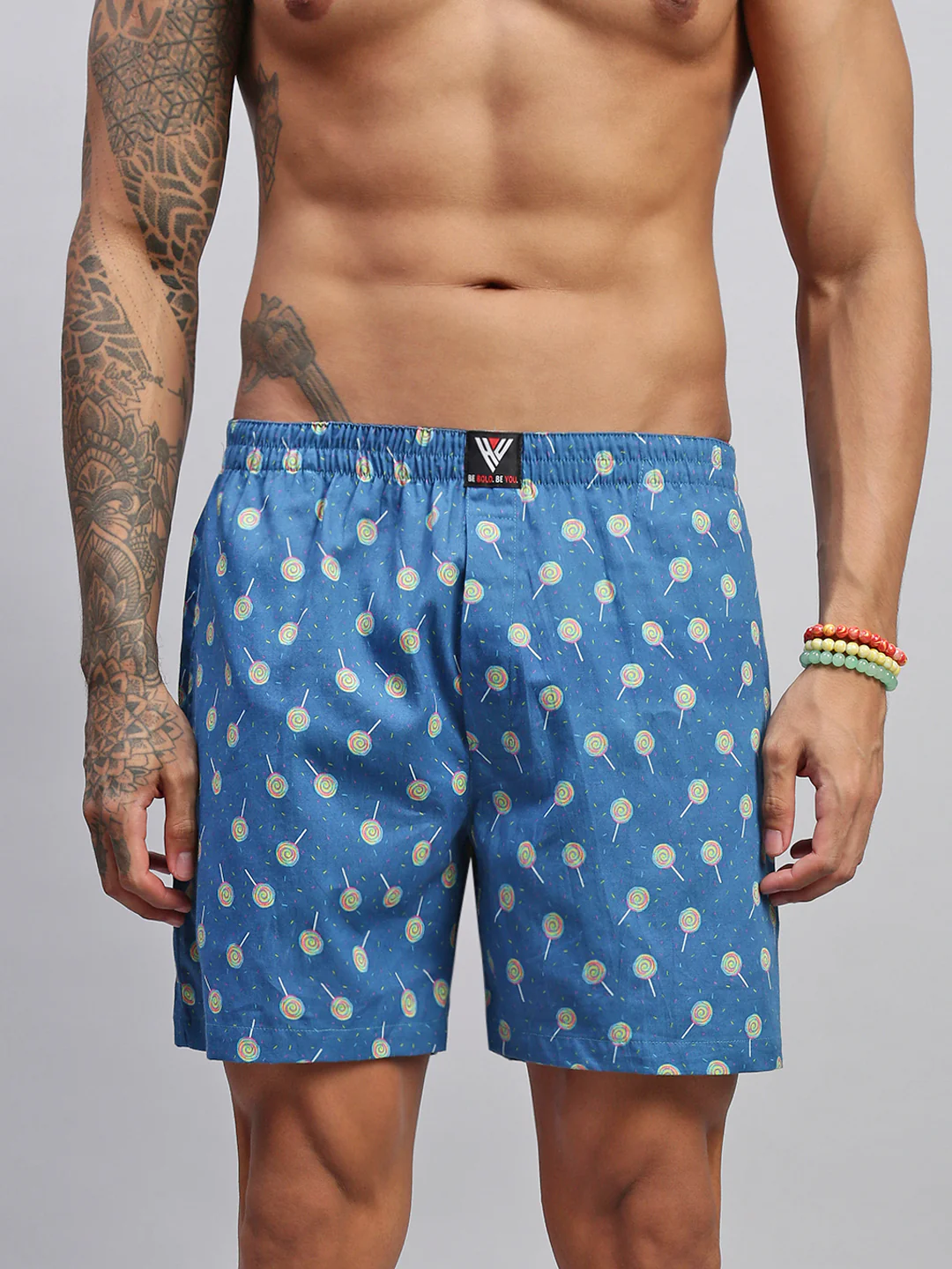 Men Pack of 2 Printed Cotton Boxer Shorts - Image 11