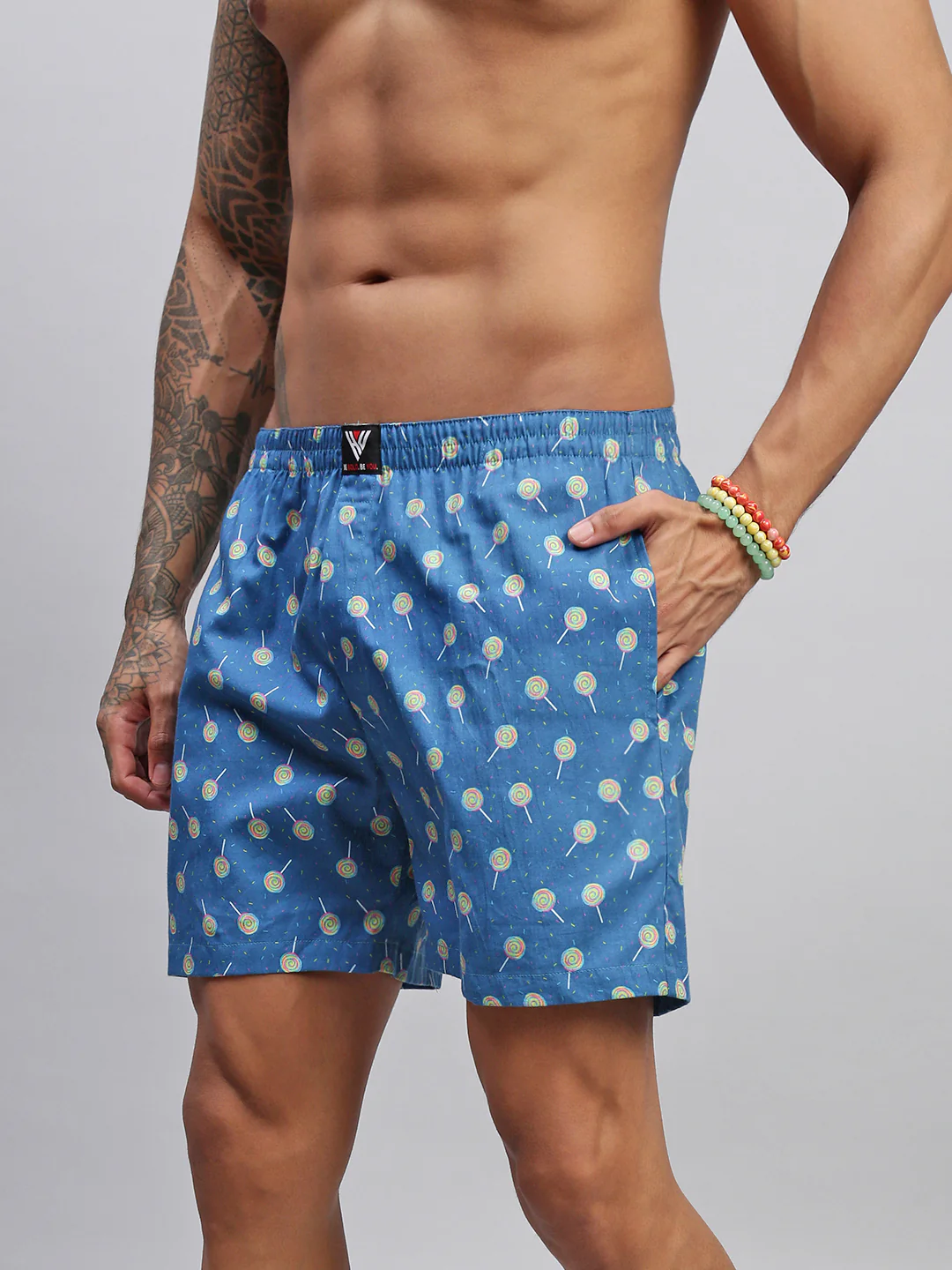 Men Pack of 2 Printed Cotton Boxer Shorts - Image 13