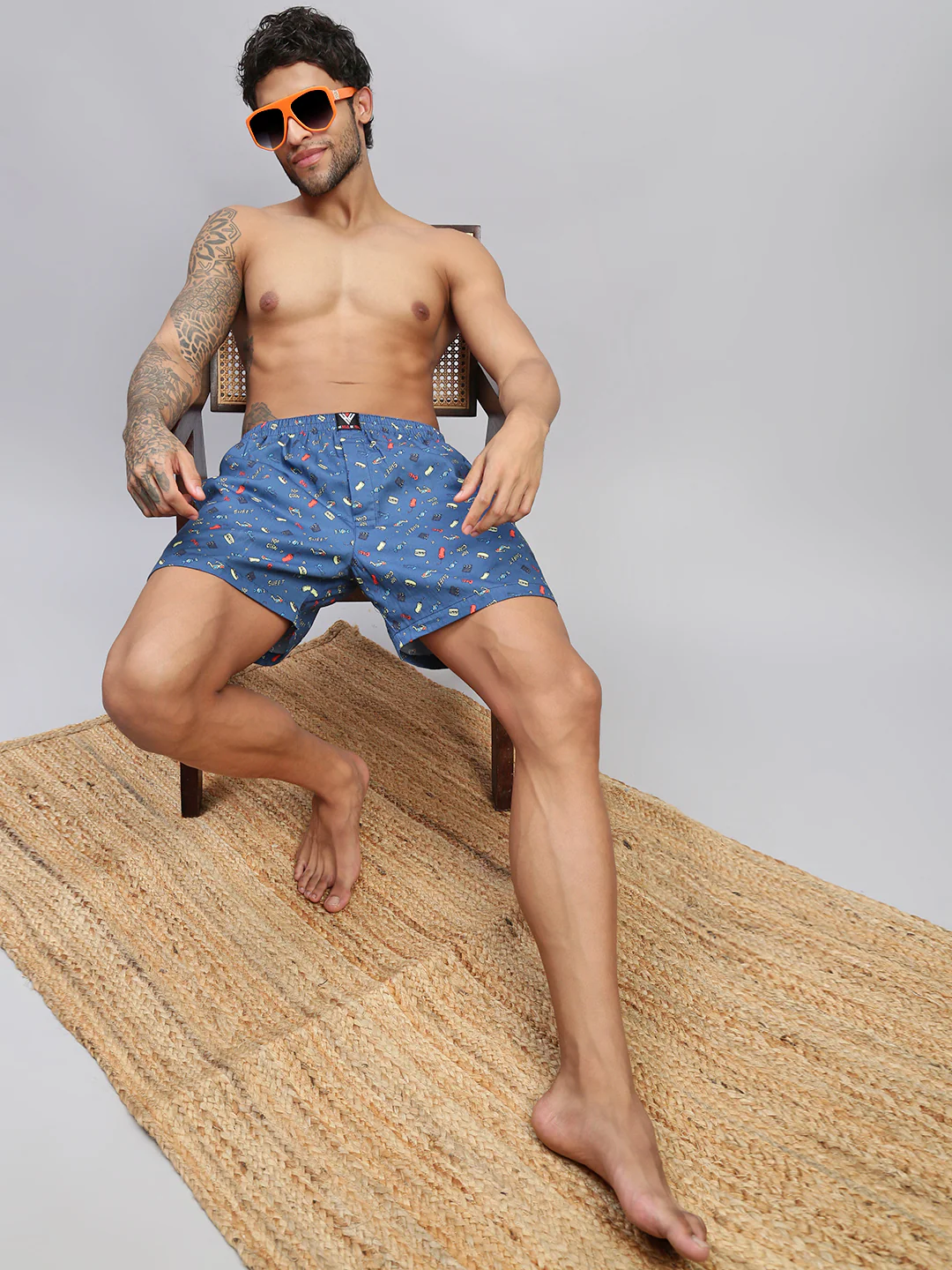 Men Pack of 2 Printed Cotton Boxer Shorts - Image 14