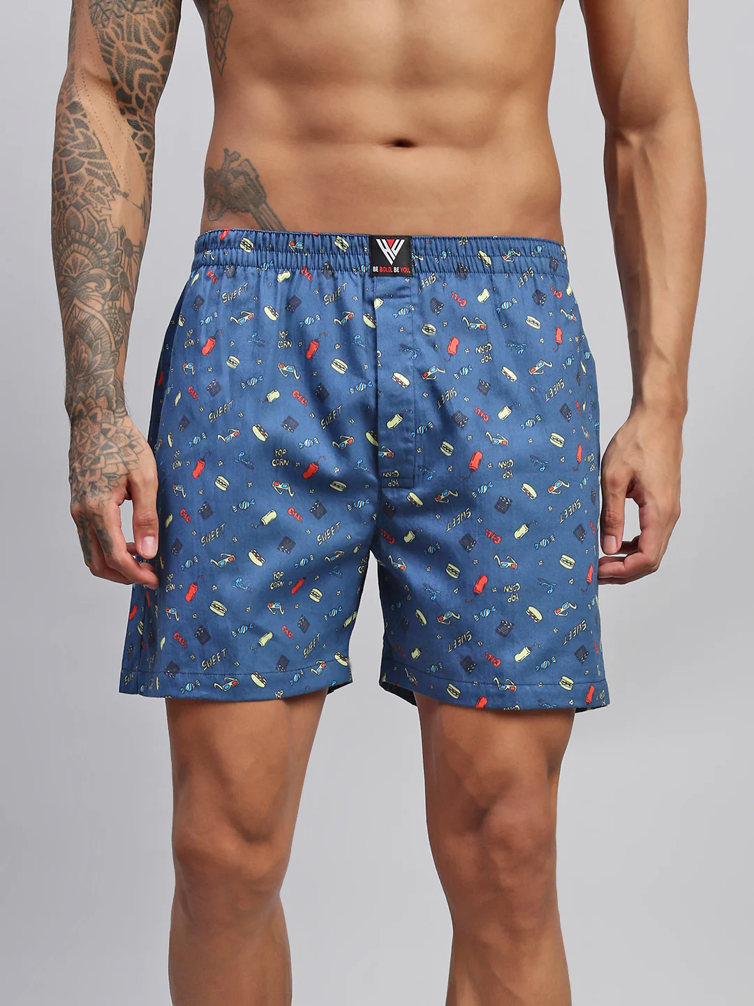 Men Pack of 2 Printed Cotton Boxer Shorts - Image 12