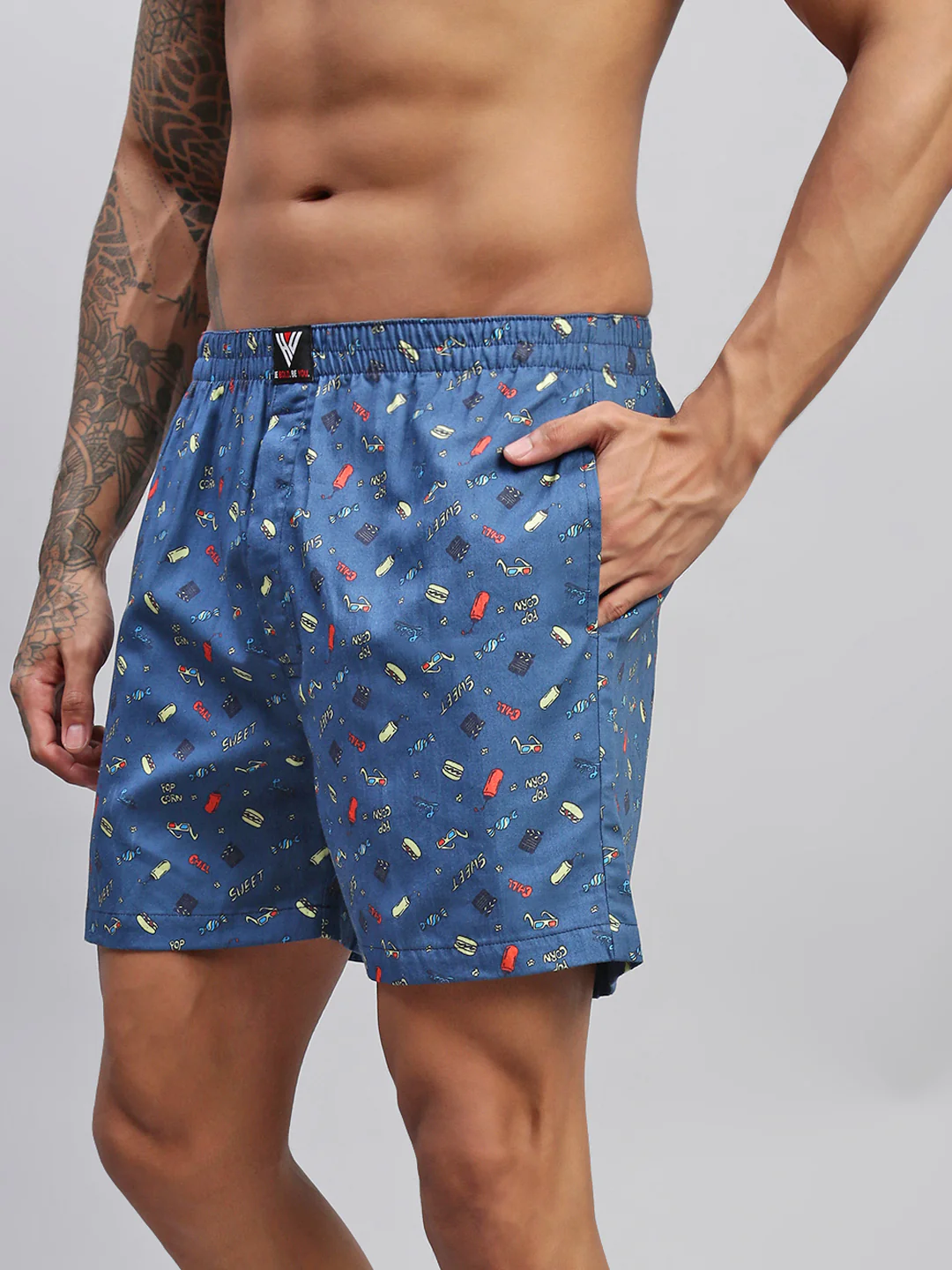 Men Pack of 2 Printed Cotton Boxer Shorts - Image 11