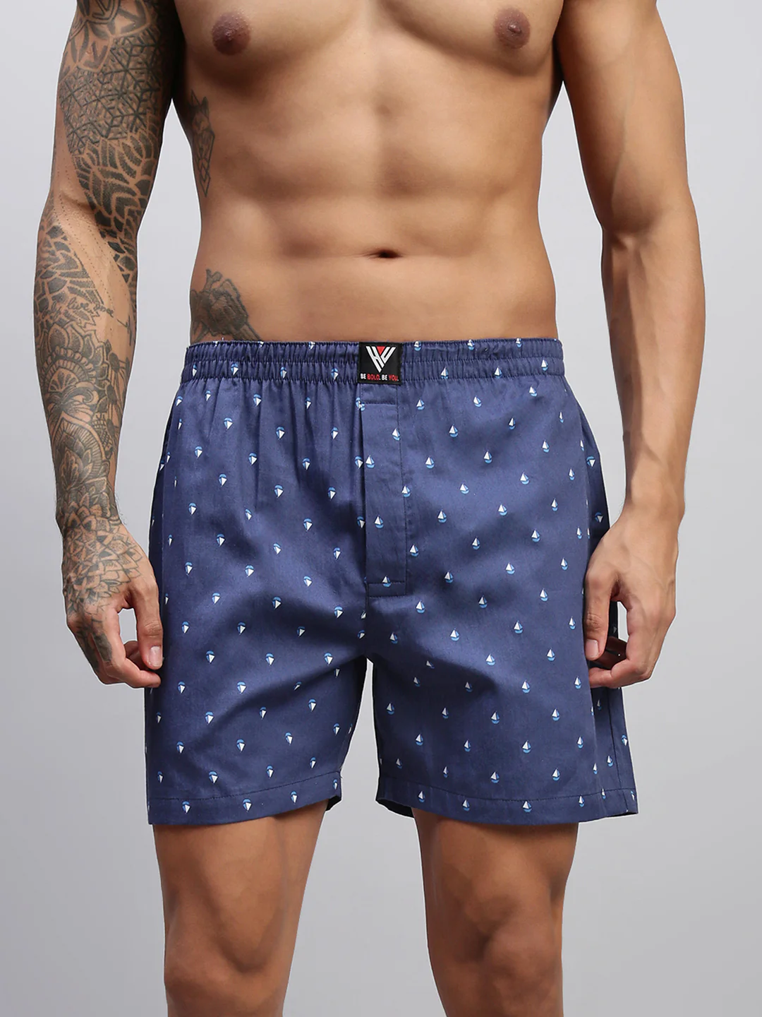 Men Pack of 2 Printed Cotton Boxer Shorts - Image 11