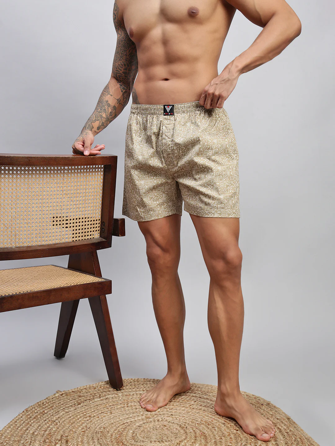 Men Pack of 2 Printed Cotton Boxer Shorts - Image 2