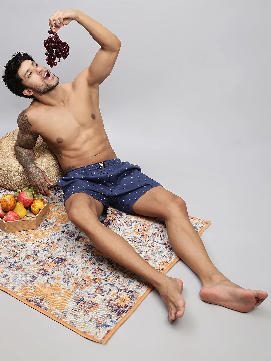 Men Pack of 2 Printed Cotton Boxer Shorts - Image 3