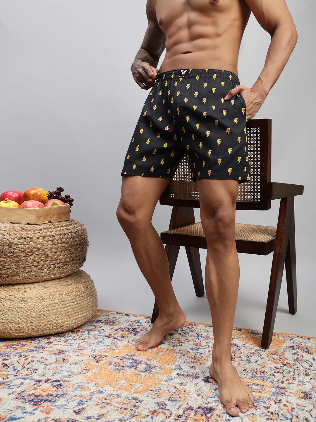 Men Pack of 2 Printed Cotton Boxer Shorts - Image 3