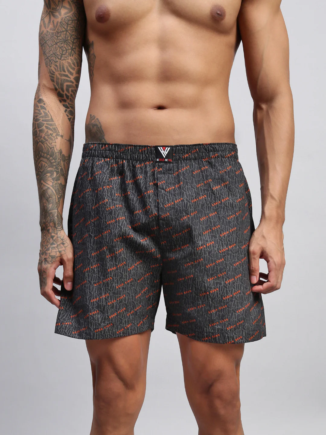 Men Pack of 2 Printed Cotton Boxer Shorts - Image 5