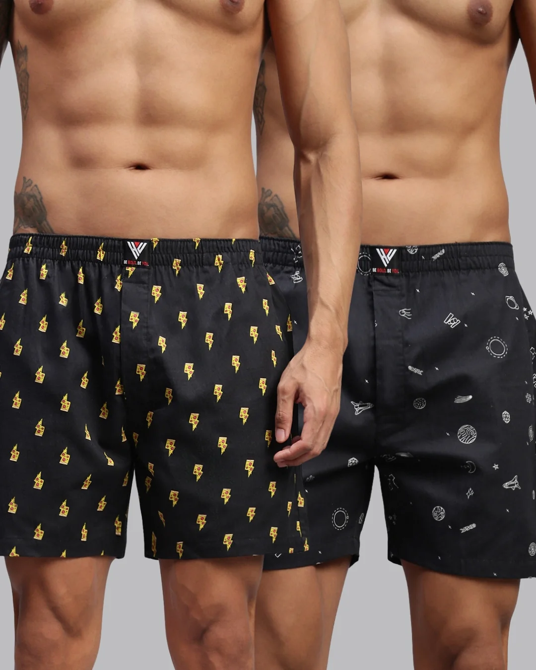 Men Pack of 2 Printed Cotton Boxer Shorts - Image 14
