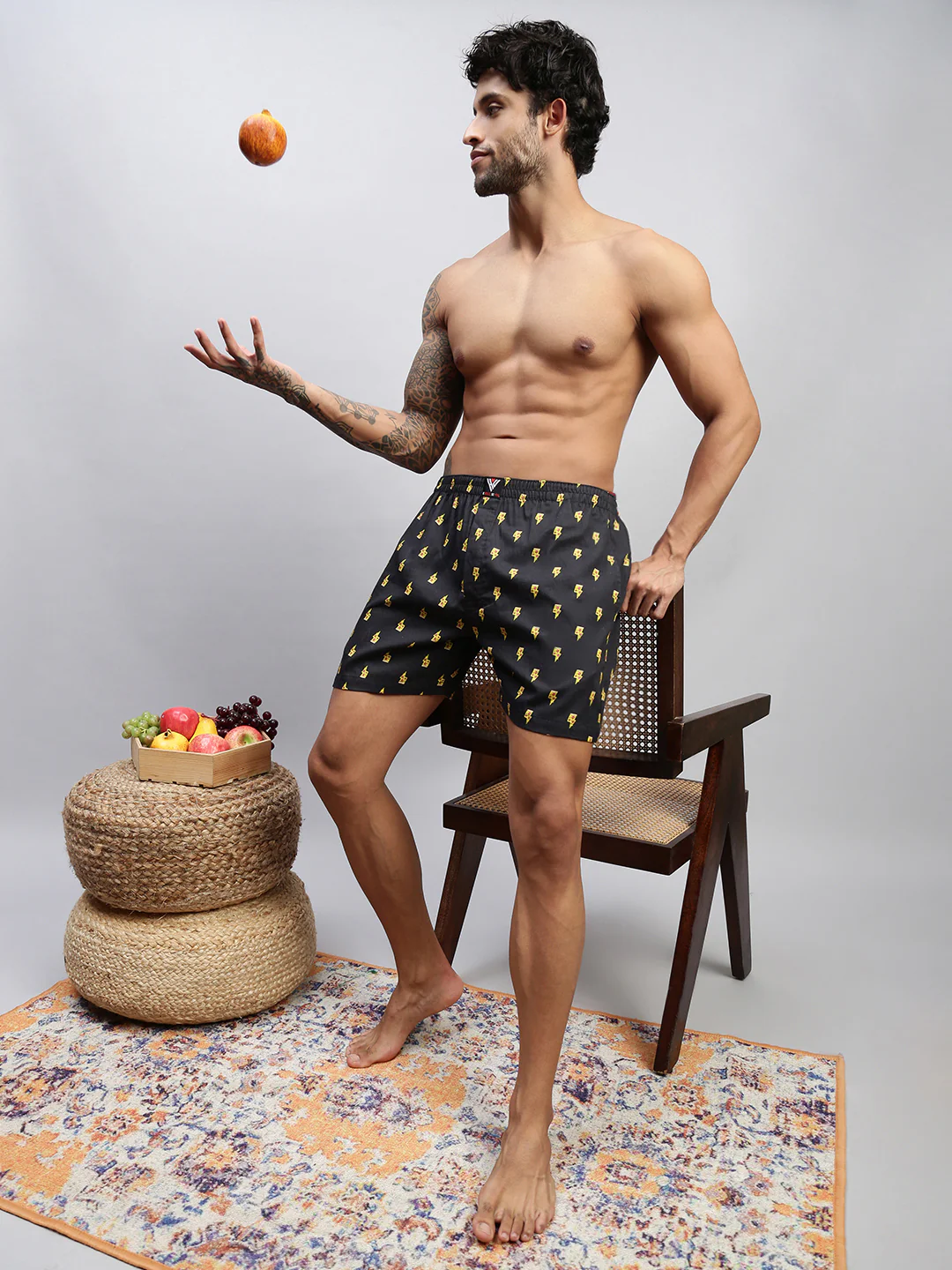 Men Pack of 2 Printed Cotton Boxer Shorts - Image 5