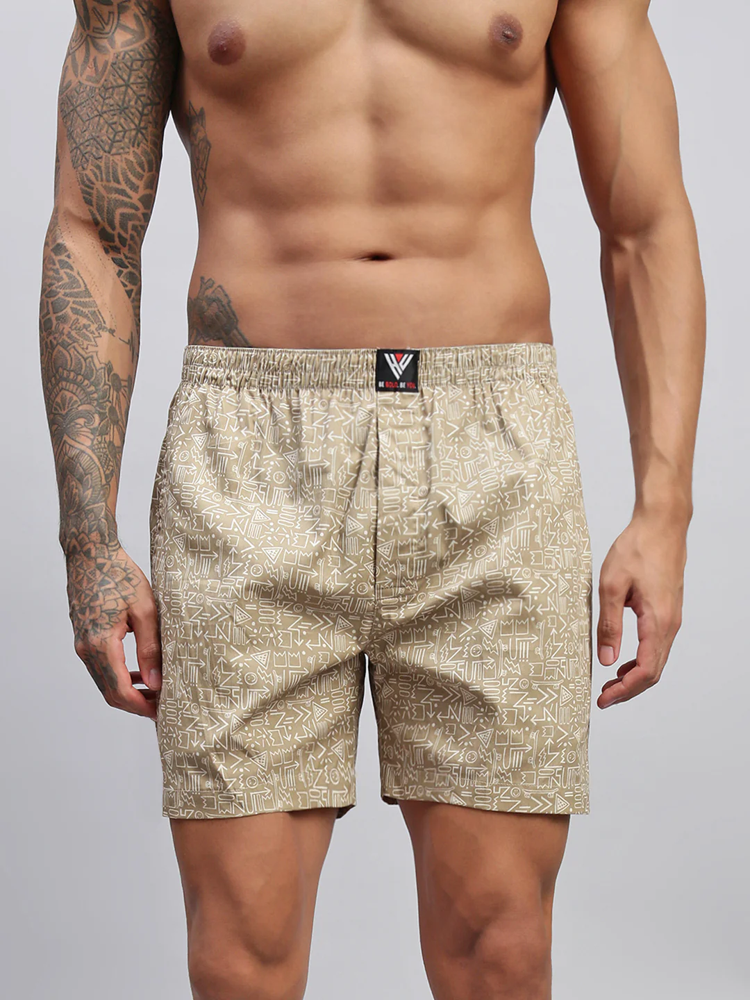 Men Pack of 2 Printed Cotton Boxer Shorts - Image 7