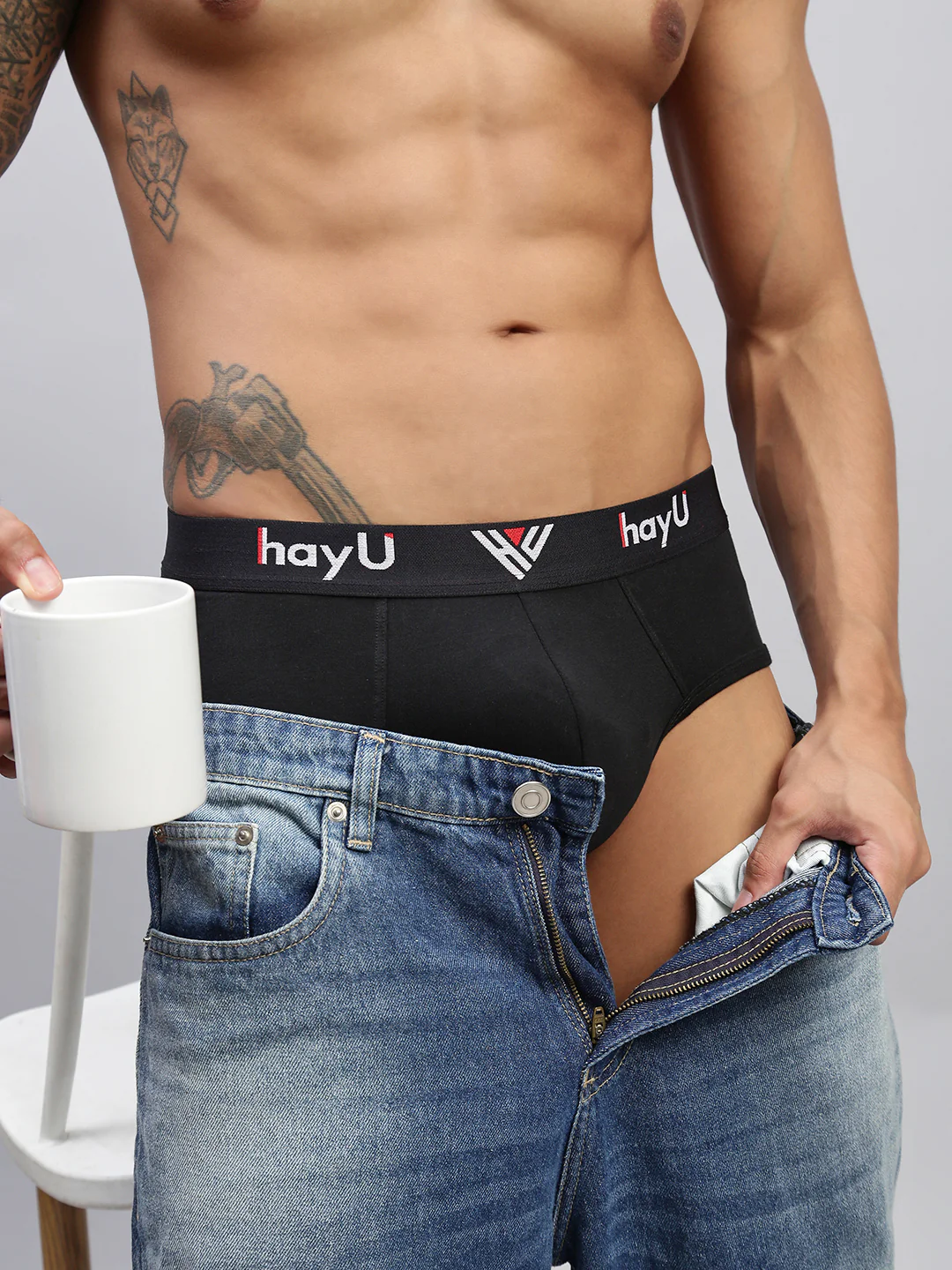 Men Pack of 2 Cotton Elastane Briefs - Image 10